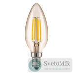 Лампа светодиодная филаментная E14 6W 4200K прозрачная 4690389110764 лампы